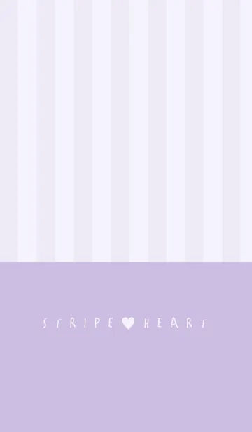 [LINE着せ替え] STRIPE＆HEART PURPLEの画像1