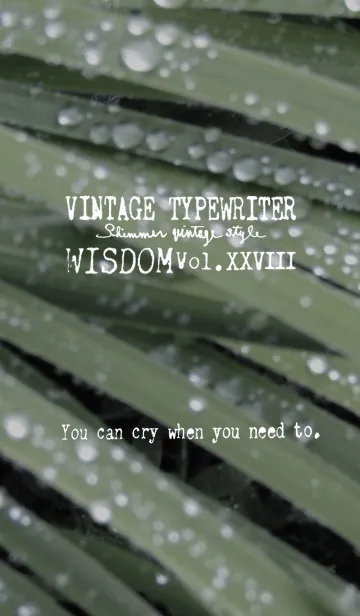 [LINE着せ替え] VINTAGE TYPEWRITER WISDOM Vol. XXVIIIの画像1