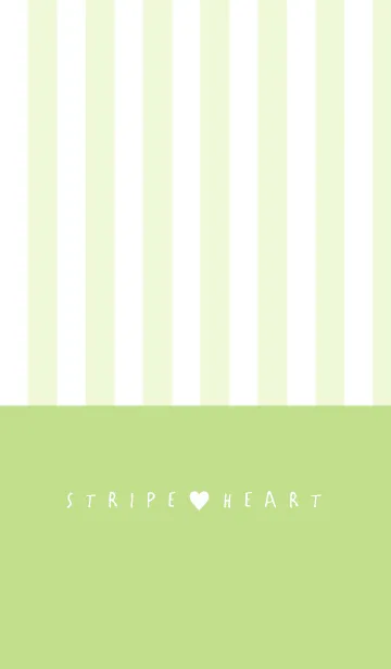 [LINE着せ替え] STRIPE＆HEART GREENの画像1