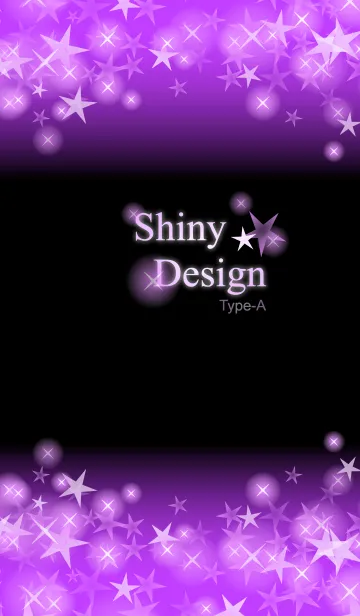 [LINE着せ替え] Shiny Design Type-A パープル＆スター★の画像1