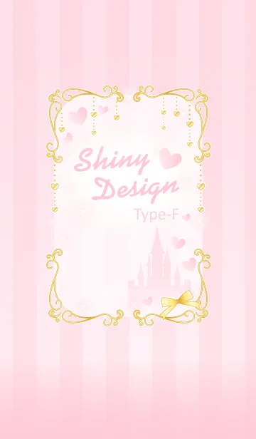 [LINE着せ替え] Shiny Design Type-F ベビーピンク＆ハートの画像1