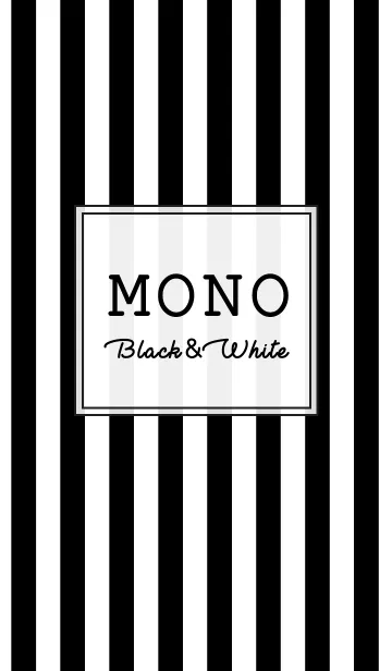 [LINE着せ替え] MONOストライプ (Black＆White)の画像1