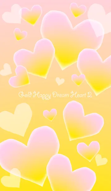 [LINE着せ替え] Gold Happy Dream Heart 2の画像1