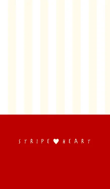 [LINE着せ替え] STRIPE＆HEART REDの画像1