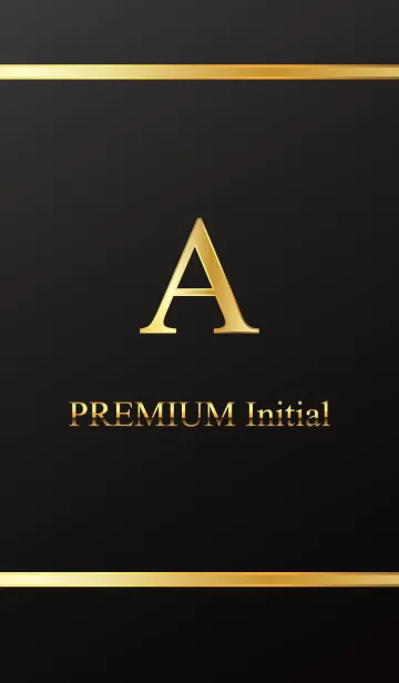 [LINE着せ替え] PREMIUM Initial A #Blackの画像1