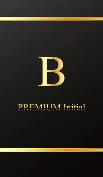 [LINE着せ替え] PREMIUM Initial B #Blackの画像1