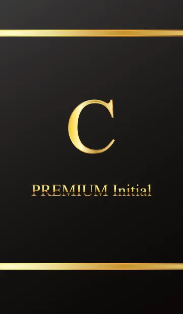 [LINE着せ替え] PREMIUM Initial C #Blackの画像1