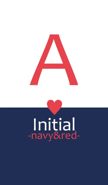 [LINE着せ替え] Initial "A" -navy＆red-の画像1