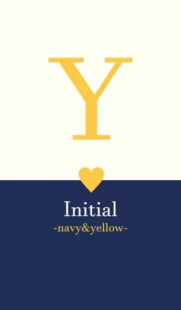 [LINE着せ替え] Initial "Y" -navy＆yellow-の画像1