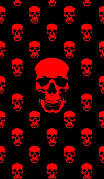 [LINE着せ替え] SKULL - RED ＆ BLACK - SLASHの画像1