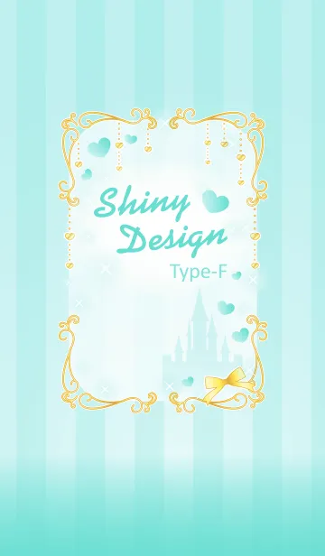 [LINE着せ替え] Shiny Design Type-F ミント＆ハートの画像1