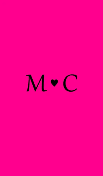 [LINE着せ替え] Initial "M ＆ C" Vivid pink ＆ black.の画像1