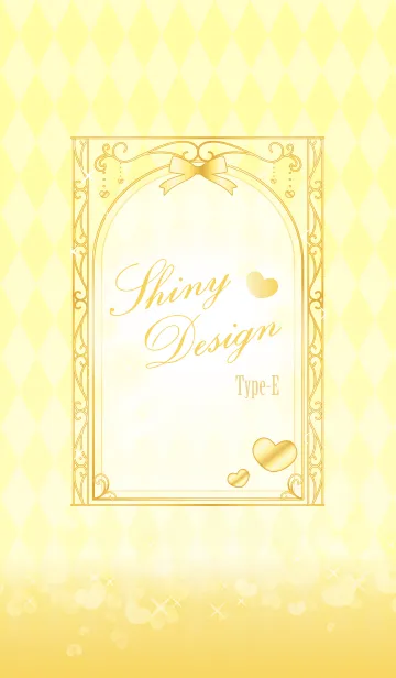 [LINE着せ替え] Shiny Design Type-E 黄色＆ハートの画像1