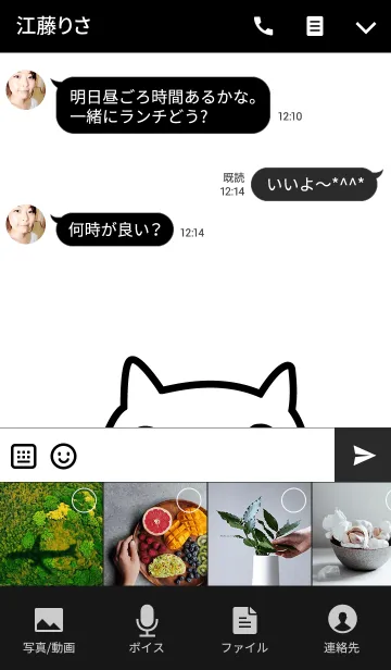 [LINE着せ替え] ねこにゃんこ＜ゼブラ柄＞の画像4