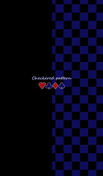 [LINE着せ替え] Checkered pattern -Navy blue-の画像1