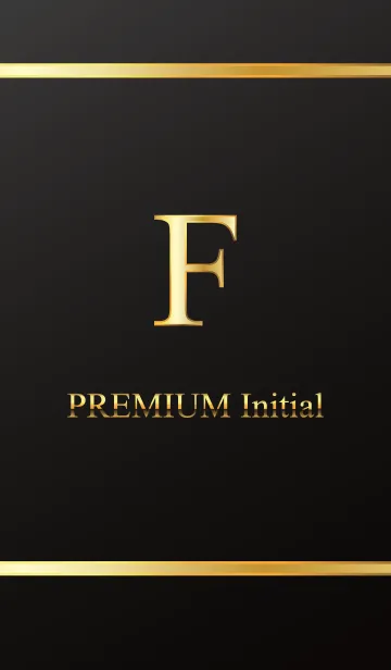 [LINE着せ替え] PREMIUM Initial F #Blackの画像1