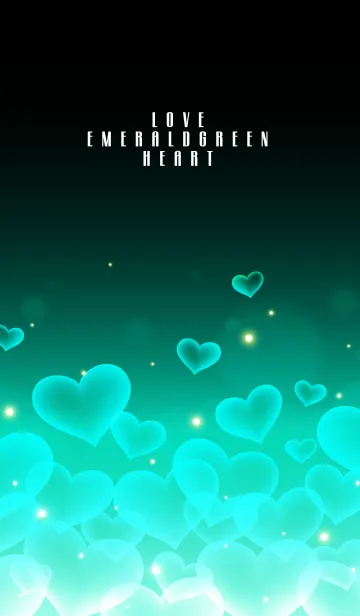 [LINE着せ替え] LOVE EMERALD GREEN HEART.の画像1