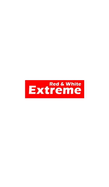 [LINE着せ替え] 【極シンプル】EXTREAM RED ＆ Whiteの画像1