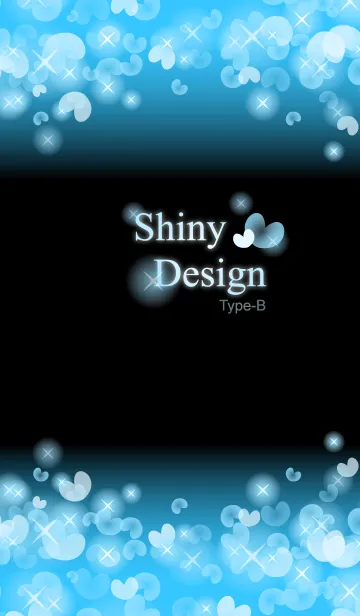 [LINE着せ替え] Shiny Design Type-B 水色＆ハートの画像1