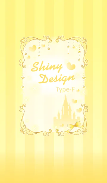 [LINE着せ替え] Shiny Design Type-F 黄色＆ハートの画像1