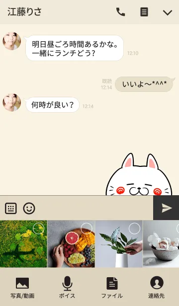 [LINE着せ替え] あやちゃん専用かわいいネコの名前着せかえの画像4