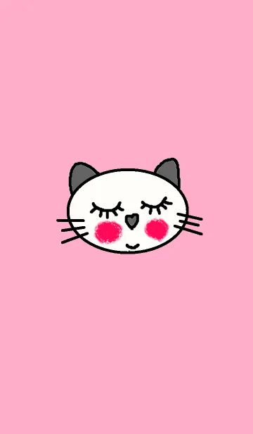 [LINE着せ替え] かわいい白グレーの猫の着せ替えの画像1