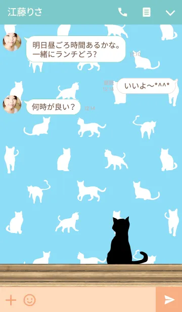 [LINE着せ替え] 黒猫の日常28の画像3