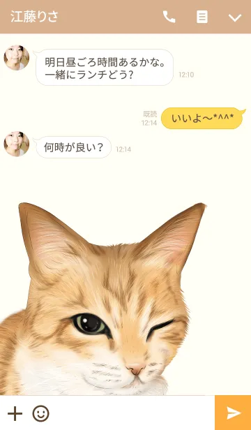 [LINE着せ替え] よっちゃん専用のネコのなまえ名前着せ替えの画像3