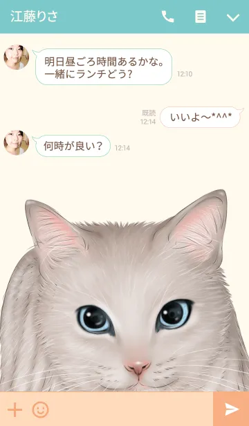 [LINE着せ替え] なっちゃん専用のネコのなまえ名前着せ替えの画像3