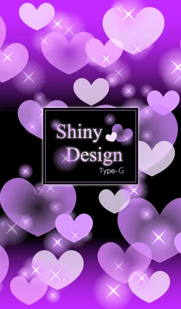 [LINE着せ替え] Shiny Design Type-G 紫＆ハートの画像1