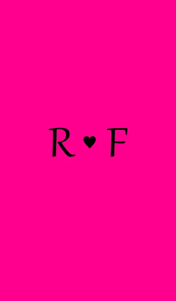 [LINE着せ替え] Initial "R ＆ F" Vivid pink ＆ black.の画像1