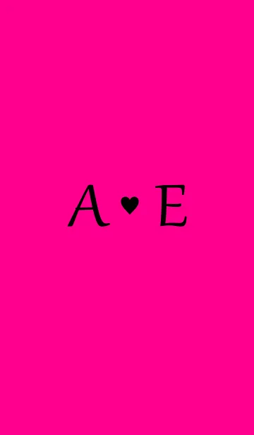 [LINE着せ替え] Initial "A ＆ E" Vivid pink ＆ black.の画像1