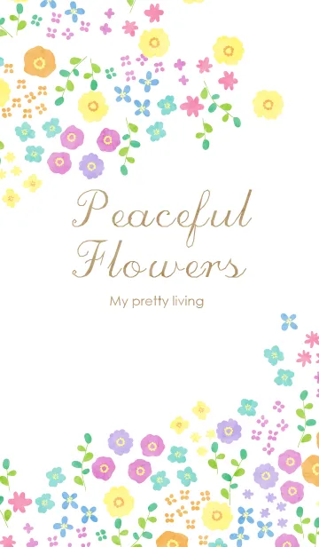 [LINE着せ替え] Peaceful flowersの画像1