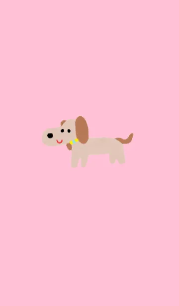 [LINE着せ替え] 犬のきせかえ（ピンク）の画像1