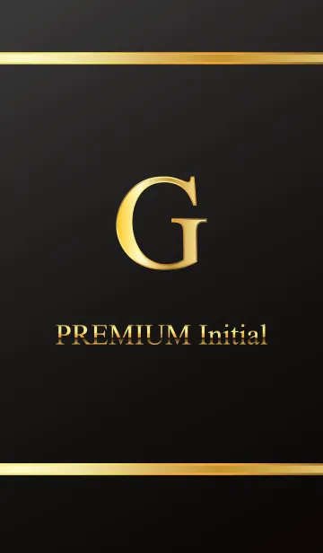 [LINE着せ替え] PREMIUM Initial G #Blackの画像1