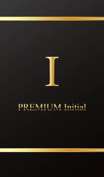 [LINE着せ替え] PREMIUM Initial I #Blackの画像1