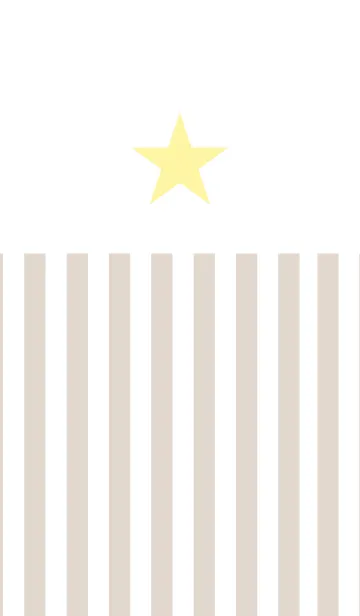 [LINE着せ替え] STRIPE ＆ STAR-lightbrown＆yellow-の画像1