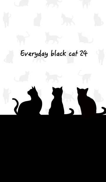 [LINE着せ替え] 黒猫の日常24！の画像1