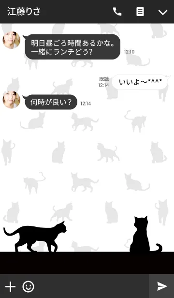 [LINE着せ替え] 黒猫の日常19！の画像3