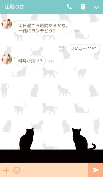 [LINE着せ替え] 黒猫の日常23！の画像3