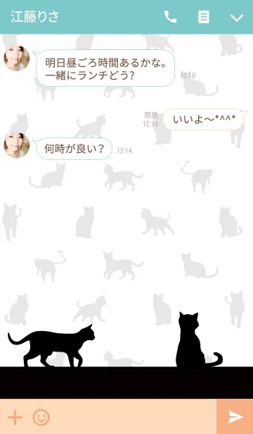 [LINE着せ替え] 黒猫の日常21！の画像3