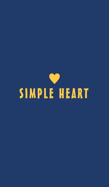 [LINE着せ替え] *SIMPLE HEART* YELLOW＆NAVY.の画像1