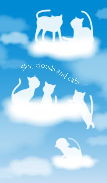 [LINE着せ替え] Sky, clouds and cats ...の画像1