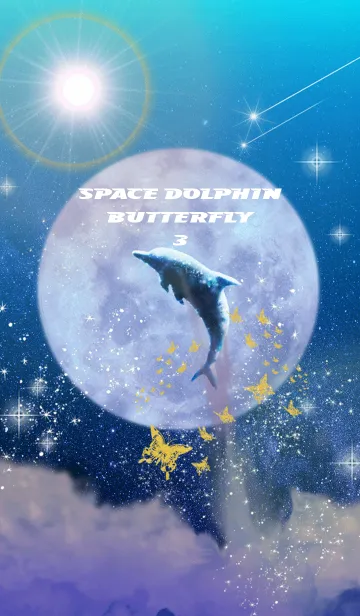 [LINE着せ替え] Space Dolphin Butterfly 3の画像1