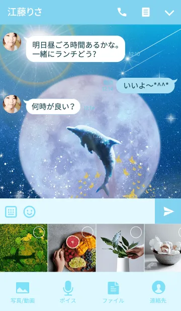 [LINE着せ替え] Space Dolphin Butterfly 3の画像4