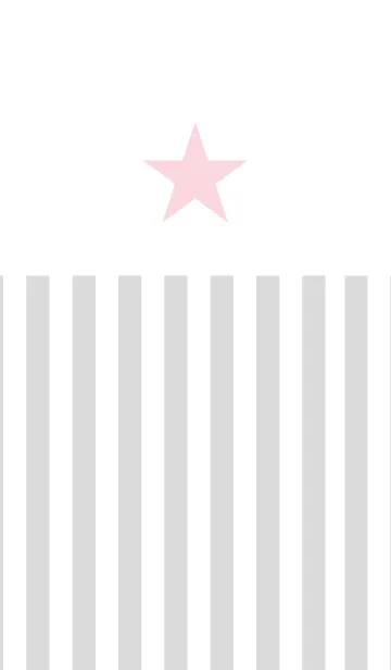 [LINE着せ替え] STRIPE ＆ STAR -gray＆pink-の画像1