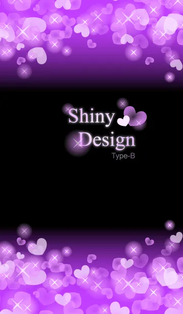 [LINE着せ替え] Shiny Design Type-B 紫＆ハートの画像1