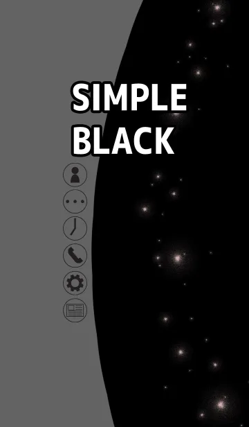 [LINE着せ替え] Simple black thema (japan)の画像1