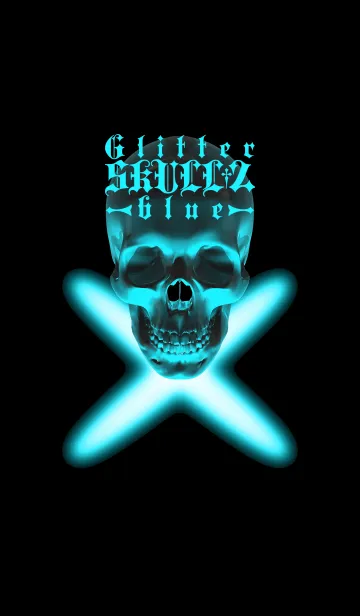 [LINE着せ替え] Glitter Skull 2 <blue>の画像1