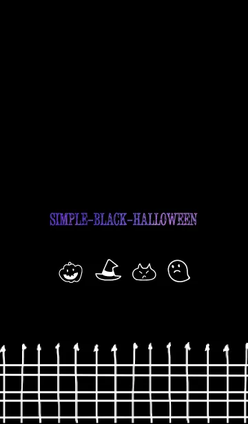 [LINE着せ替え] Simple-black-halloweenの画像1